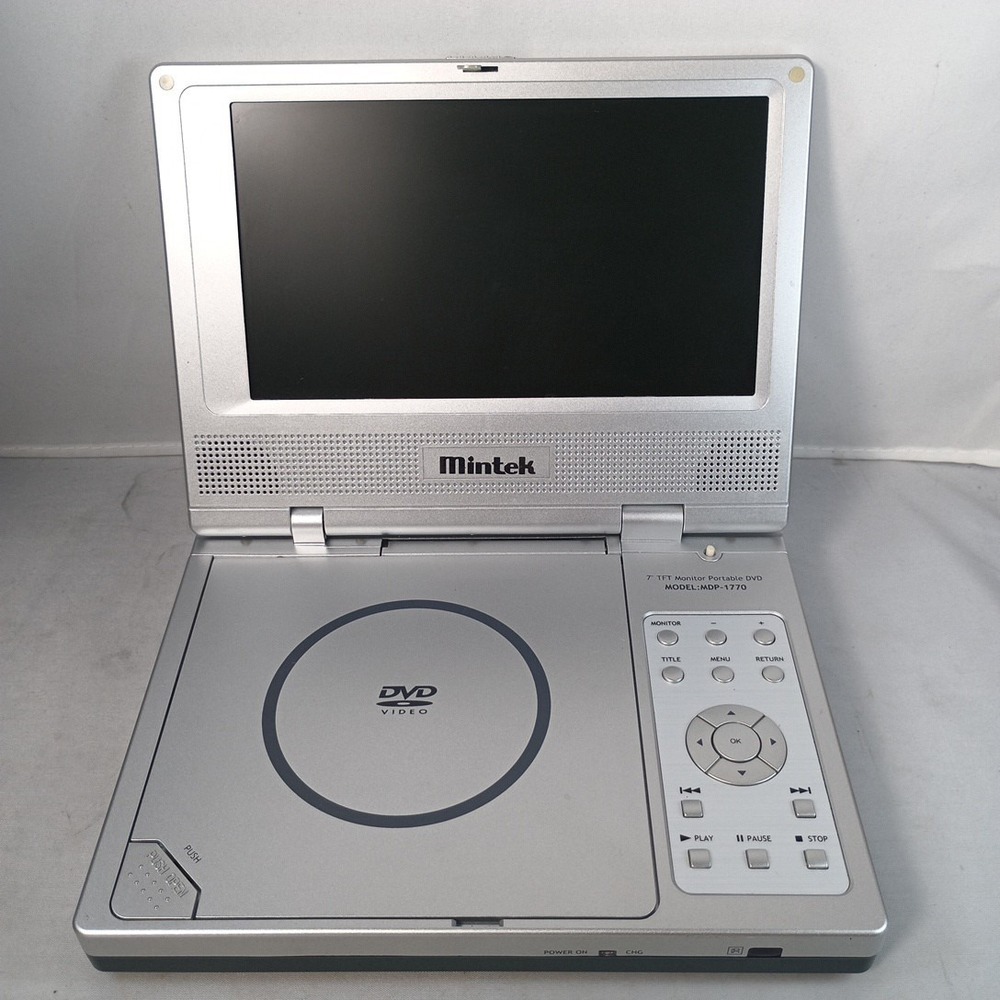 Mintek MDP-1770 Portable DVD Player 7in TFT Screen DVD Silver Tested Plays - Picture 4 of 10